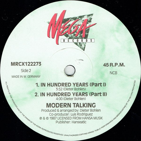 Modern Talking : In 100 Years ... (12", Maxi)