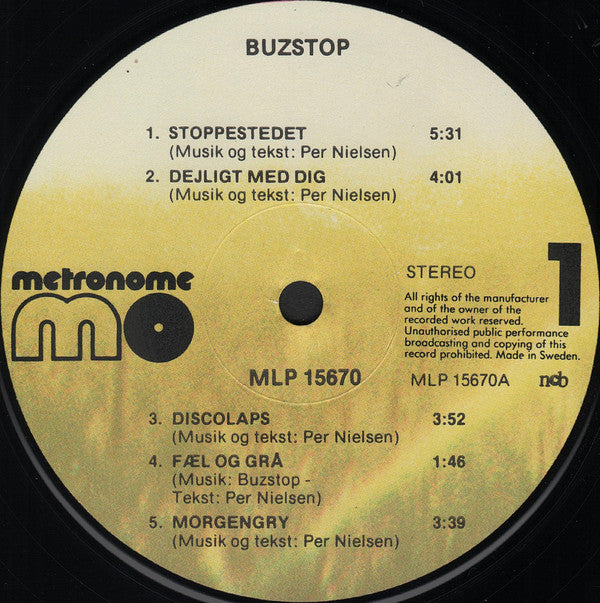 BuzStop : BuzStop (LP, Album)