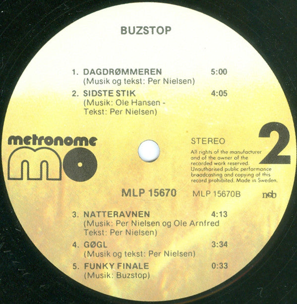 BuzStop : BuzStop (LP, Album)