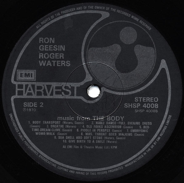 Ron Geesin & Roger Waters : Music From The Body (LP, Album, RE)