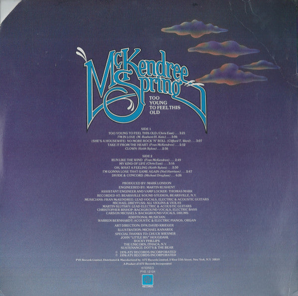 McKendree Spring : Too Young To Feel This Old (LP, Album)