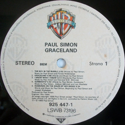 Paul Simon : Graceland (LP, Album)