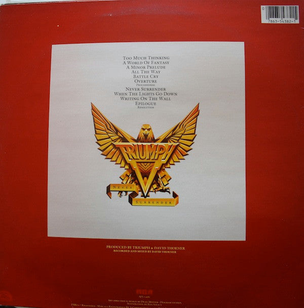 Triumph (2) : Never Surrender (LP, Album)