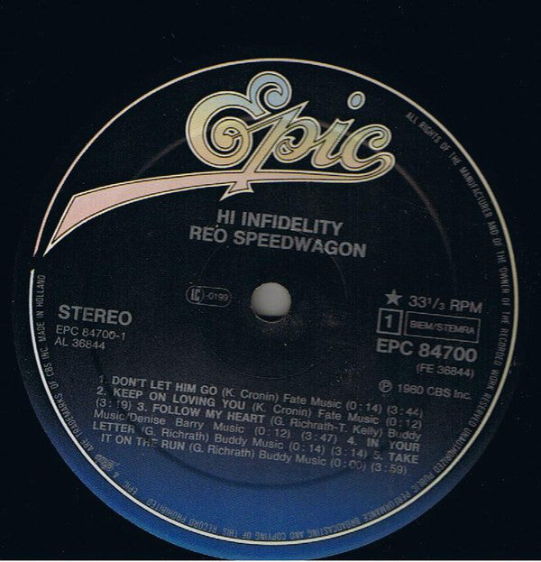 REO Speedwagon : Hi Infidelity (LP, Album)