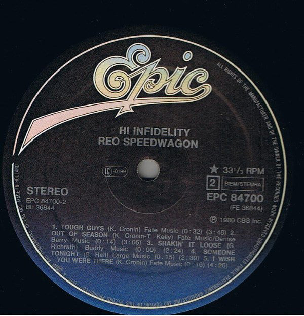 REO Speedwagon : Hi Infidelity (LP, Album)