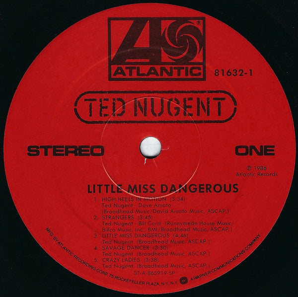 Ted Nugent : Little Miss Dangerous (LP, Album, SP )