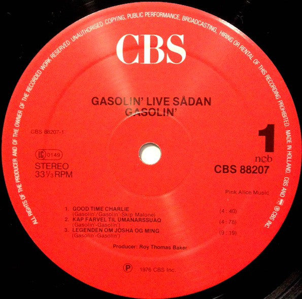 Gasolin' : Sådan (2xLP, Album, RE, Red)