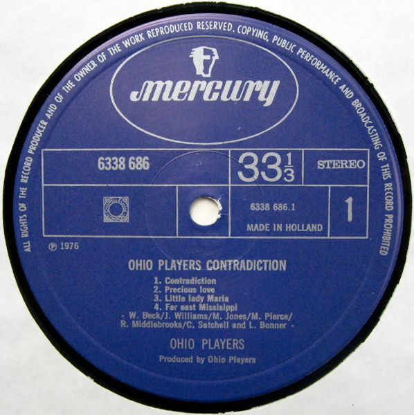 Ohio Players : Contradiction (LP, Album, Gat)