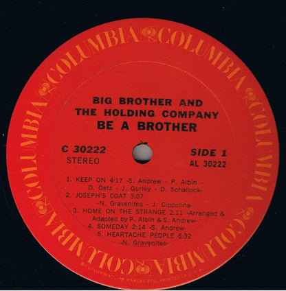 Big Brother & The Holding Company : Be A Brother (LP, Album, San)