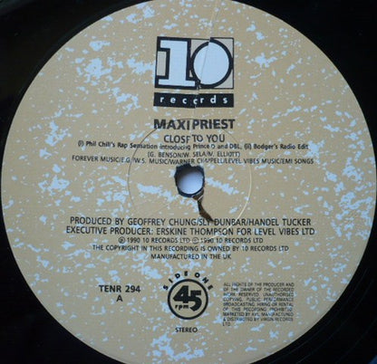 Maxi Priest : Close To You (Remixes) (12", Single)