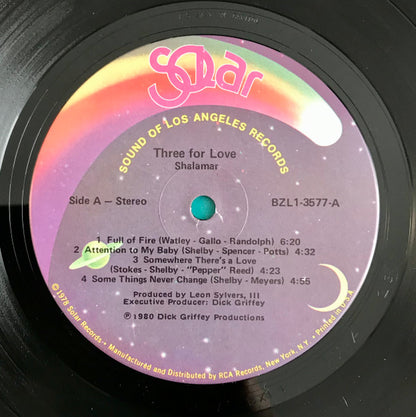 Shalamar : Three For Love (LP, Album, San)