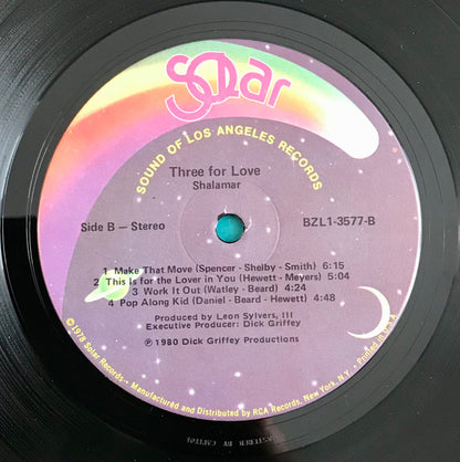 Shalamar : Three For Love (LP, Album, San)