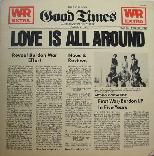 Eric Burdon & War : Love Is All Around (LP, Album)