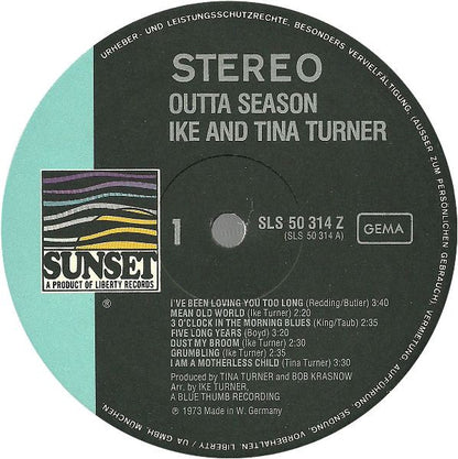 Ike & Tina Turner : Outta Season (LP, Album, RE)