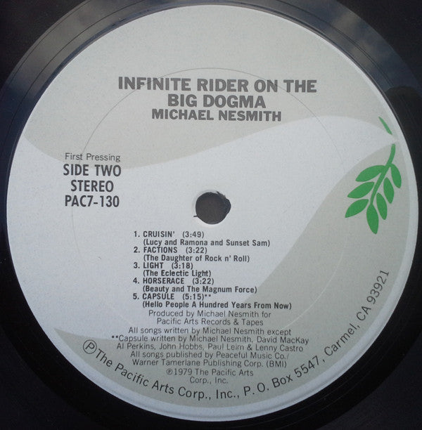 Michael Nesmith : Infinite Rider On The Big Dogma (LP, Album, Ter)