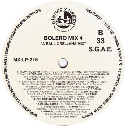 Various : Bolero Mix 4 (LP, Comp, P/Mixed)