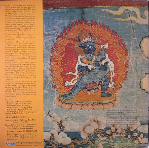 Henry Wolff & Nancy Hennings With Drew Gladstone : Tibetan Bells (LP, Album, RE)