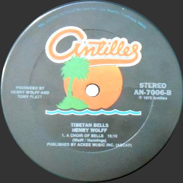 Henry Wolff & Nancy Hennings With Drew Gladstone : Tibetan Bells (LP, Album, RE)