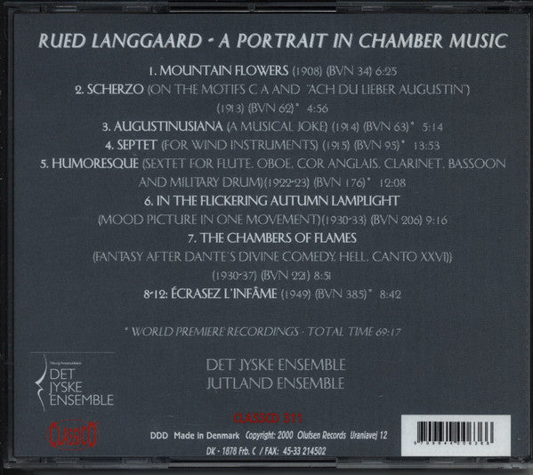 Rued Langgaard, Det Jyske Ensemble : A Portrait In Chamber Music  (CD, Album)