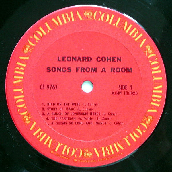 Leonard Cohen : Songs From A Room (LP, Album, RE)