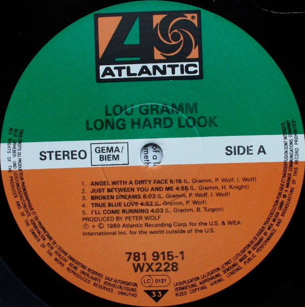 Lou Gramm : Long Hard Look (LP, Album)