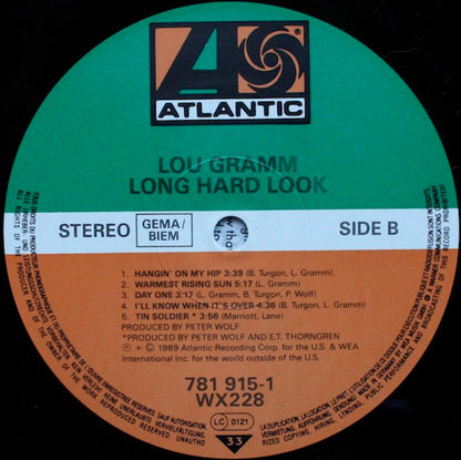 Lou Gramm : Long Hard Look (LP, Album)