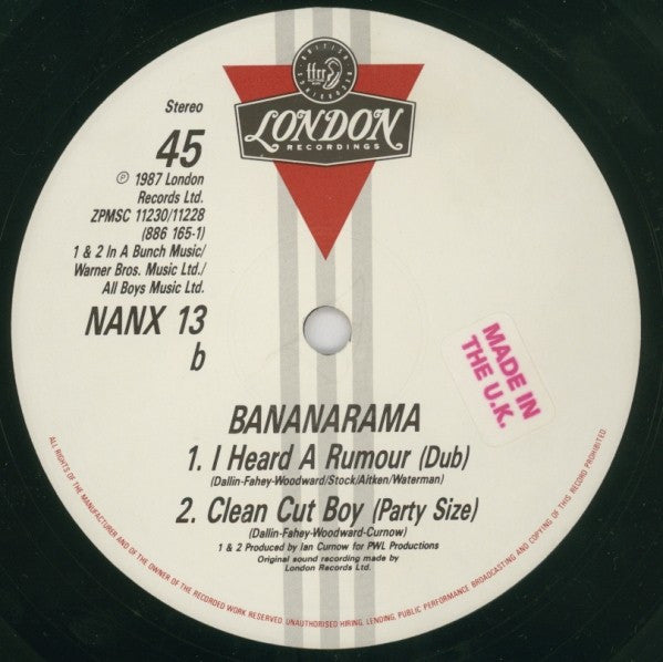 Bananarama : I Heard A Rumour (12", Maxi)