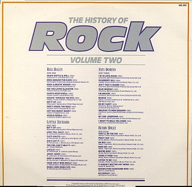 Bill Haley / Little Richard / Fats Domino / Buddy Holly : The History Of Rock (Volume Two) (2xLP, Comp, Mono)