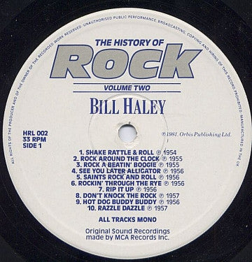 Bill Haley / Little Richard / Fats Domino / Buddy Holly : The History Of Rock (Volume Two) (2xLP, Comp, Mono)