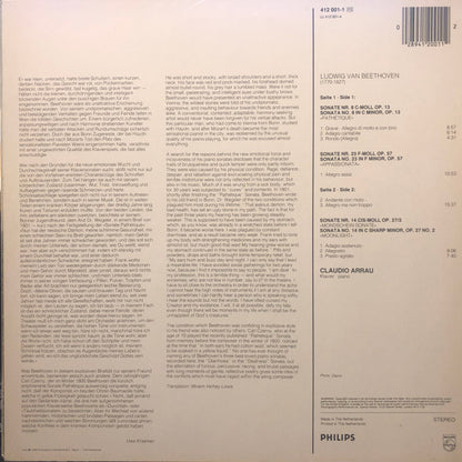 Ludwig van Beethoven, Claudio Arrau : Pathétique • Appassionata • Mondschein • Moonlight (LP, Album)