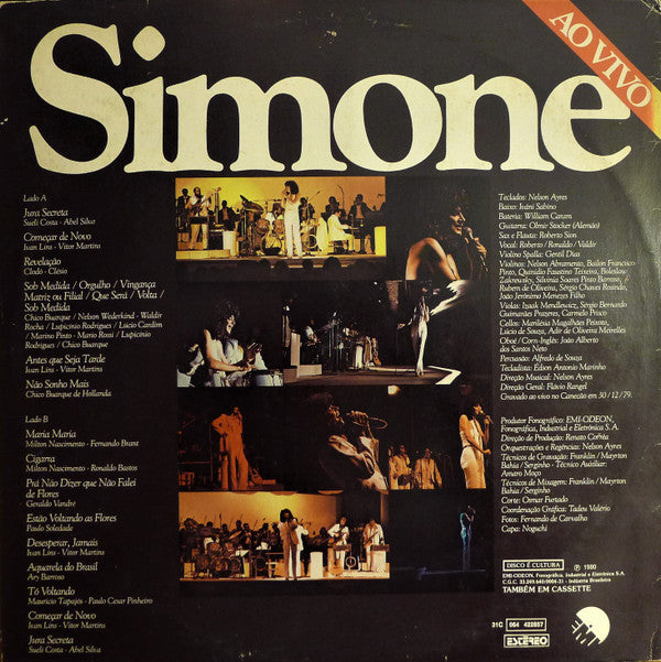 Simone (3) : Simone Ao Vivo (Show Gravado no Canecão em 30-12-79) (LP, Album)