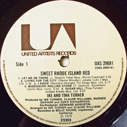 Ike & Tina Turner : Sweet Rhode Island Red (LP, Album)