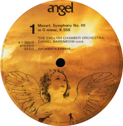 Wolfgang Amadeus Mozart, Daniel Barenboim, English Chamber Orchestra : Mozart 40 (Symphony No. 40 In G Minor) / The "Elvira Madigan" Concerto (No. 21 In C) (LP, Comp)