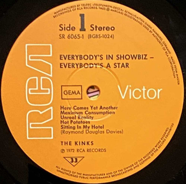 The Kinks : Everybody's In Show-Biz - Everybody's A Star (2xLP, Album, Gat)