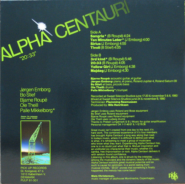 Alpha Centauri : 20:33 (LP, Album)