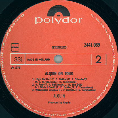 Alquin : Alquin On Tour (LP, Album)