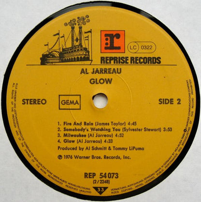 Al Jarreau : Glow (LP, Album, RE)