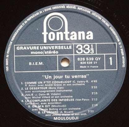 Mouloudji : Un Jour, Tu Verras (LP, Comp, Mono, RE)