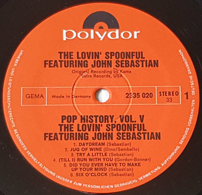 The Lovin' Spoonful Featuring John Sebastian : Pop History Vol 5 (2xLP, Comp)