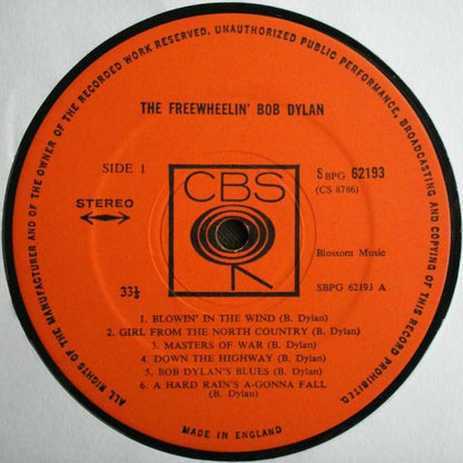 Bob Dylan : The Freewheelin' Bob Dylan (LP, Album, RE)