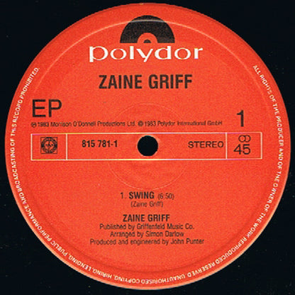 Zaine Griff : Swing (12", Maxi)