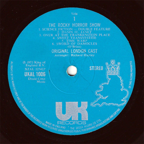 Richard O'Brien - "The Rocky Horror Show" Original London Cast : The Rocky Horror Show (LP, Album, Sil)