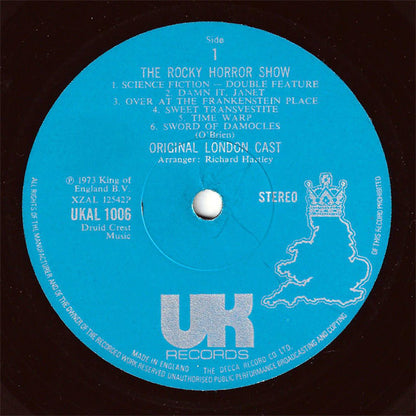 Richard O'Brien - "The Rocky Horror Show" Original London Cast : The Rocky Horror Show (LP, Album, Sil)