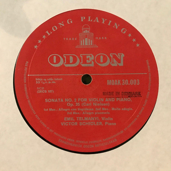 Carl Nielsen, Emil Telmányi, Victor Schiøler : Sonatas For Violin And Piano (LP)