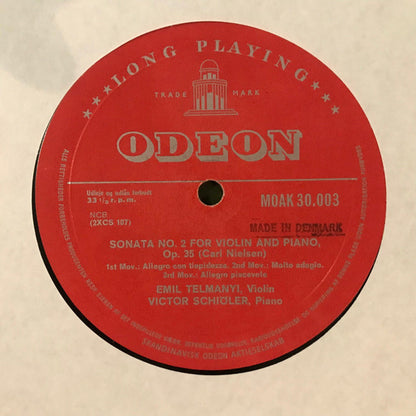 Carl Nielsen, Emil Telmányi, Victor Schiøler : Sonatas For Violin And Piano (LP)