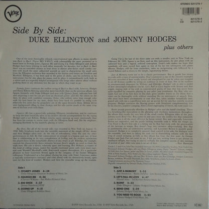 Duke Ellington And Johnny Hodges : Side By Side (LP, Album, RE, RM)