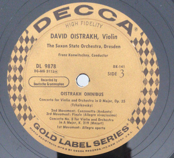 David Oistrach, Staatskapelle Dresden : Oistrakh Omnibus (LP, Comp)