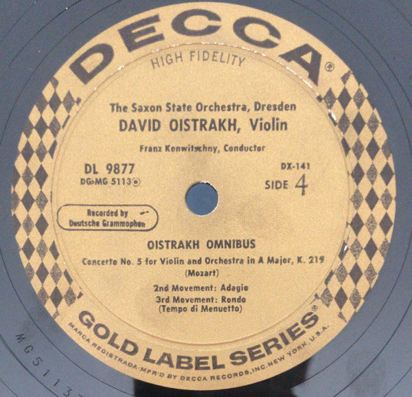 David Oistrach, Staatskapelle Dresden : Oistrakh Omnibus (LP, Comp)