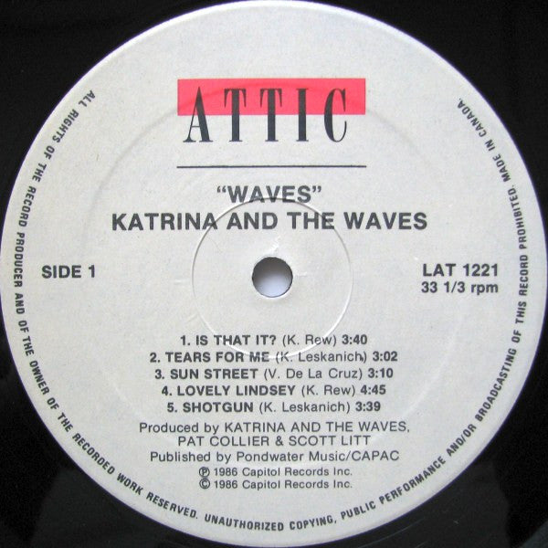 Katrina And The Waves : Waves (LP, Album)