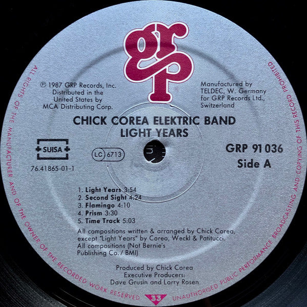 The Chick Corea Elektric Band : Light Years (LP, Album)